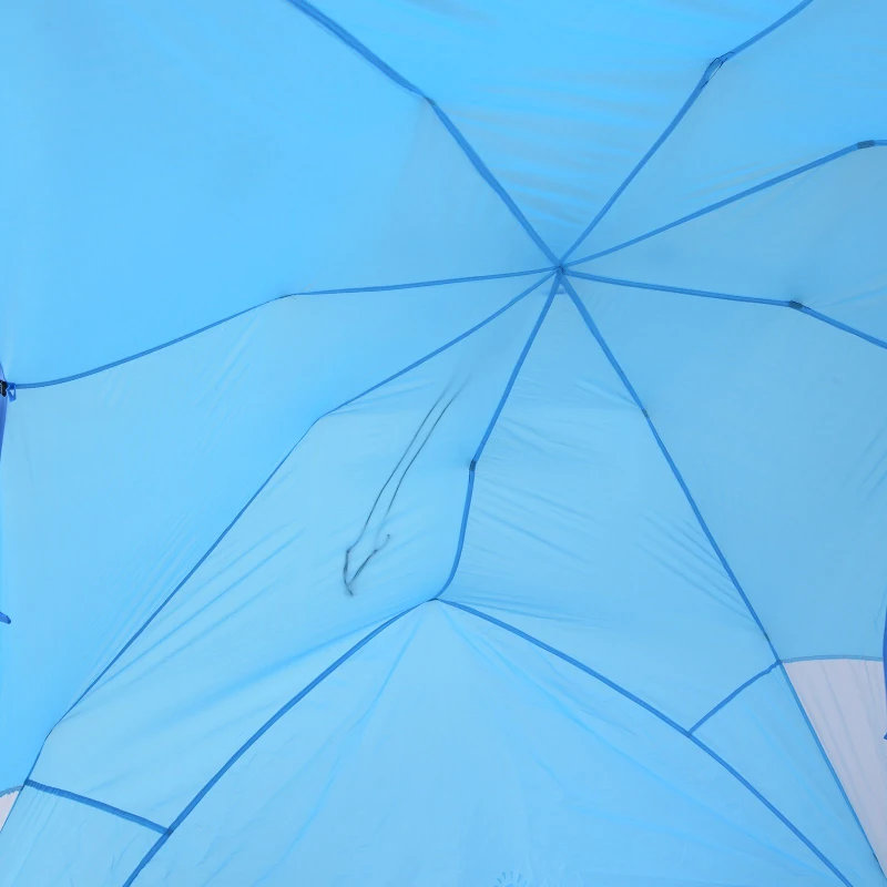 Outsunny Portable Automatic Pop Up Sun Protection Beach Tent Cabana - Blue