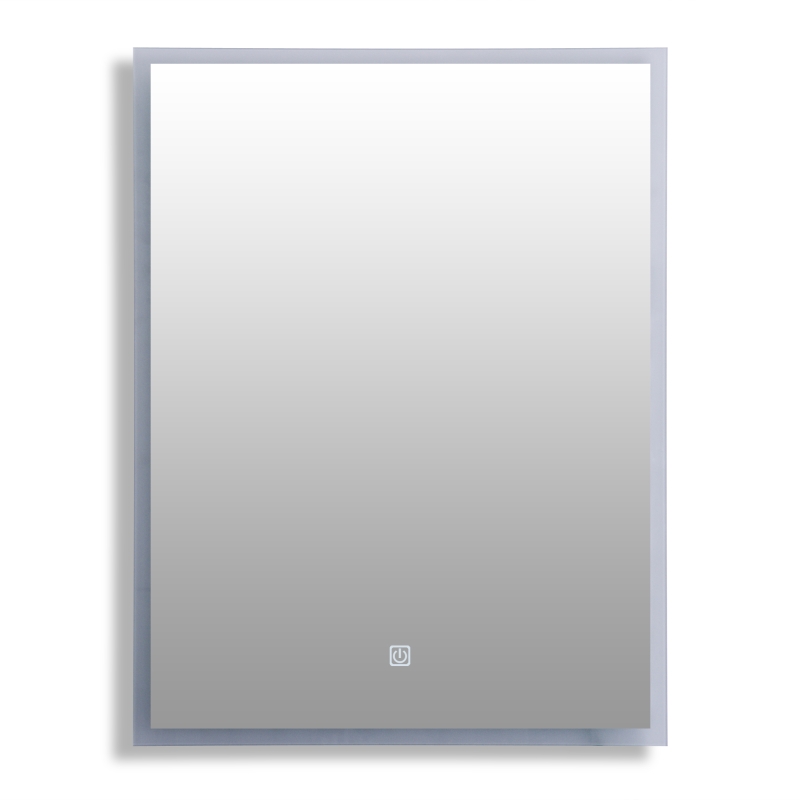 Kleankin 24" x 32" Vertical LED Illuminated Wall Mount Square Backlit Bathroom Mirror