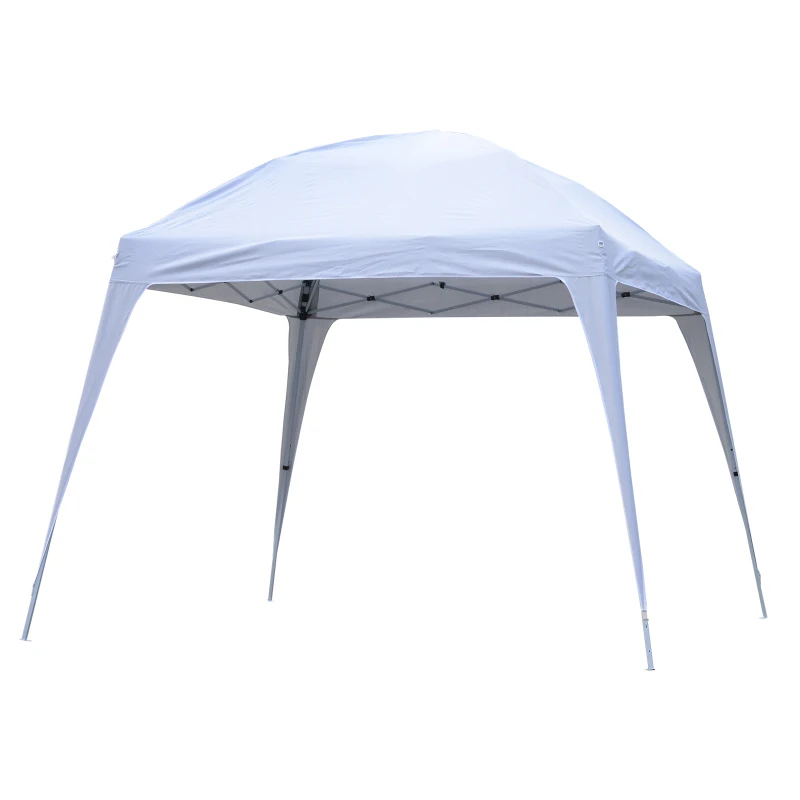 Outsunny 9.75' Large Dome Outdoor Portable Folding Sun Shade Pop Up Tent Canopy - White