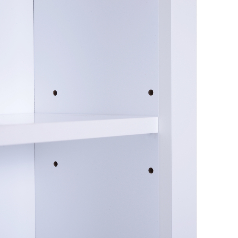 HomCom Freestanding Over-The-Toilet Bathroom Storage Cabinet - White