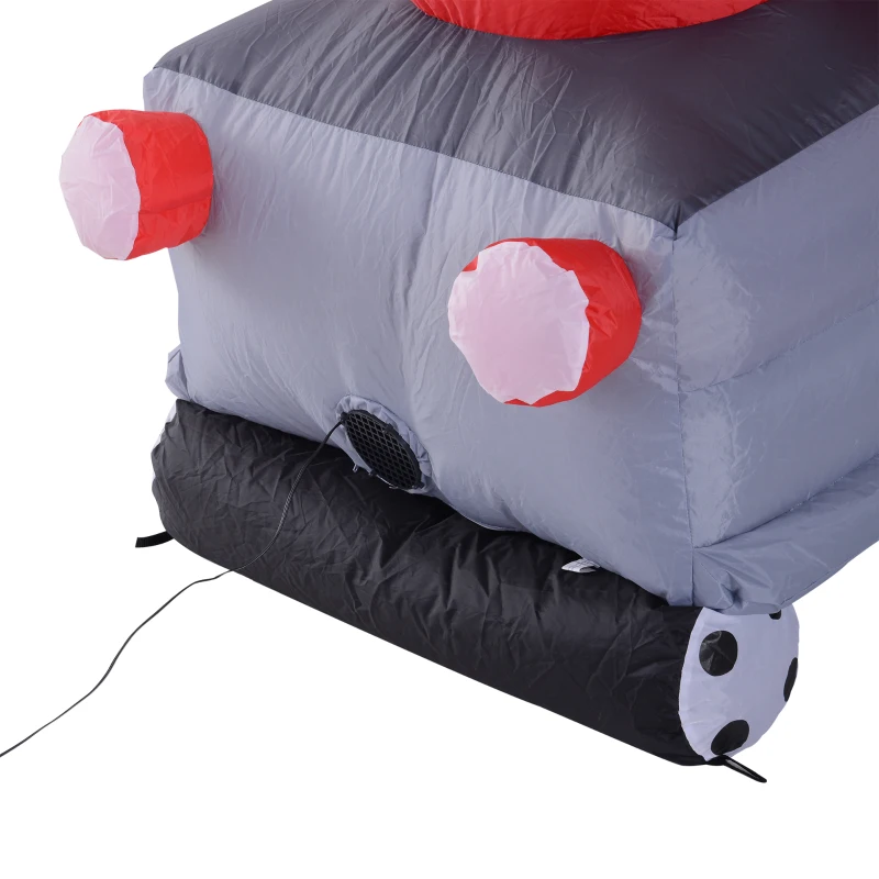 HomCom 7' Outdoor Animated Christmas Inflatable Santa on a Snowmobile