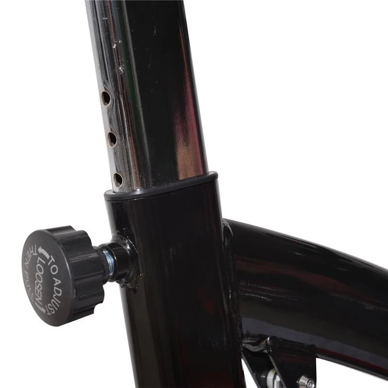 Soozier Pro Upright Stationary Exercise Cycling Bike w/ LCD Monitor - Black and Red