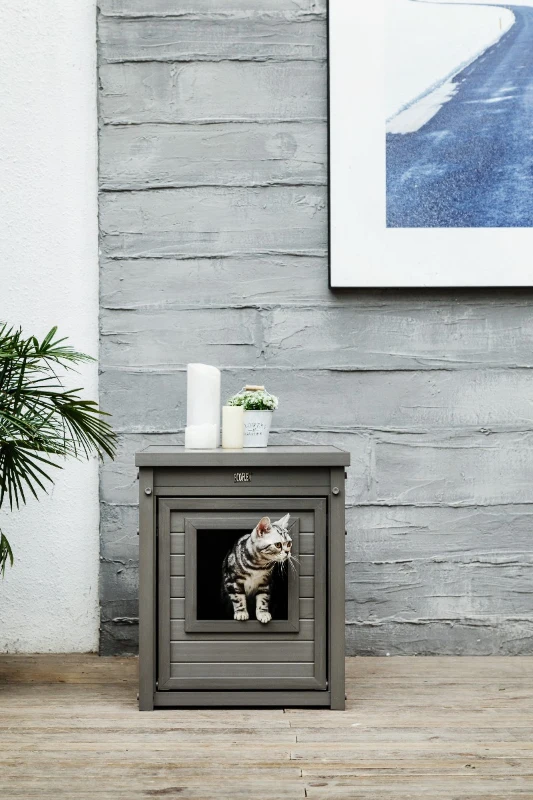 New Age Pet LitterLoo Litter Box Cover/End Table - Grey