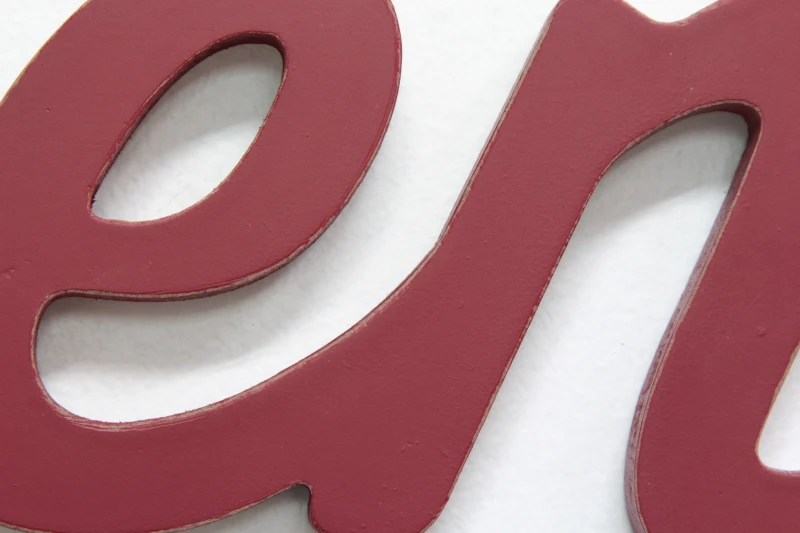 Stratton Red Kitchen Wood Word Decor