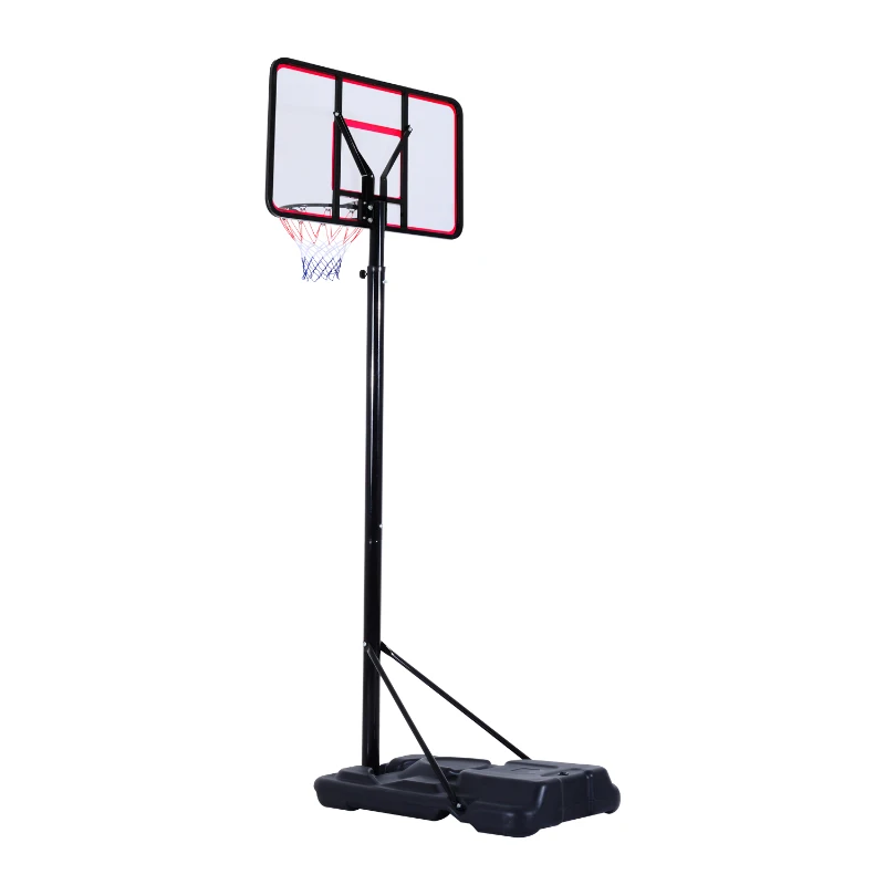 Aosom 44" Clear Backboard Height Adjustable Portable Basketball Hoop