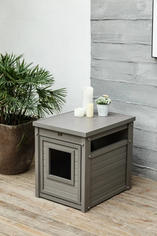 New Age Pet LitterLoo Litter Box Cover/End Table - Grey