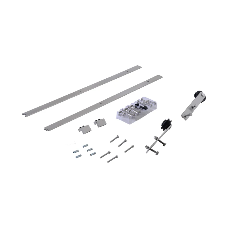 HomCom 6.5' Sliding Barn Door Hardware Kit - Stainless Steel