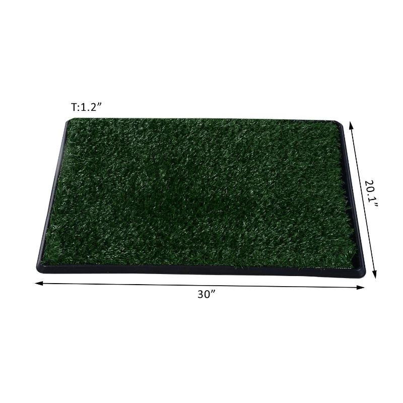 PawHut 20" x 30" Portable Potty Training Fake Grass For Dogs and Small Animals