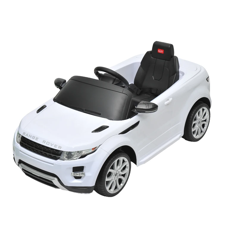 Land Rover Evoque Kids 6v Electric Ride On Toy Car w/ Parent Remote Control - White
