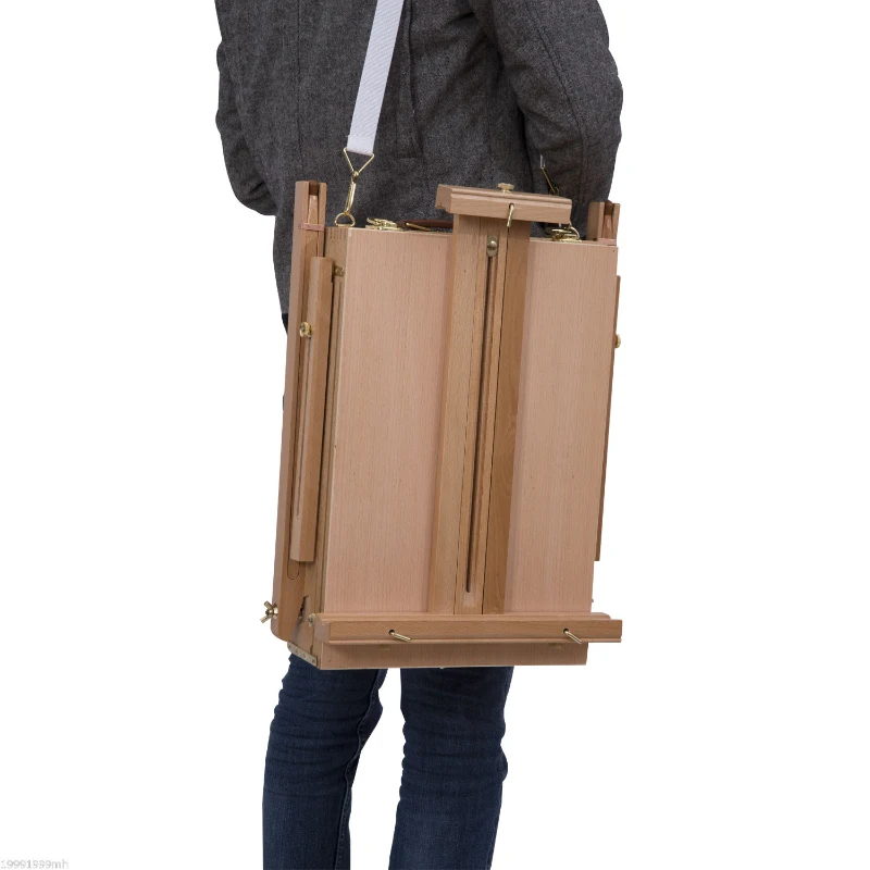 HOMCOM Wooden Easel Folding French Artists Easel Set Portable Art Painters Tripod Sketch Craft