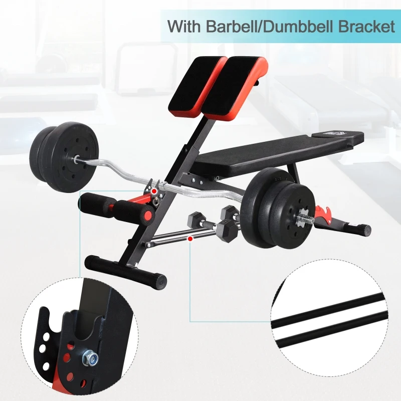 Soozier Multi-Functional Adjustable Hyper Extension Dumbbell Bench