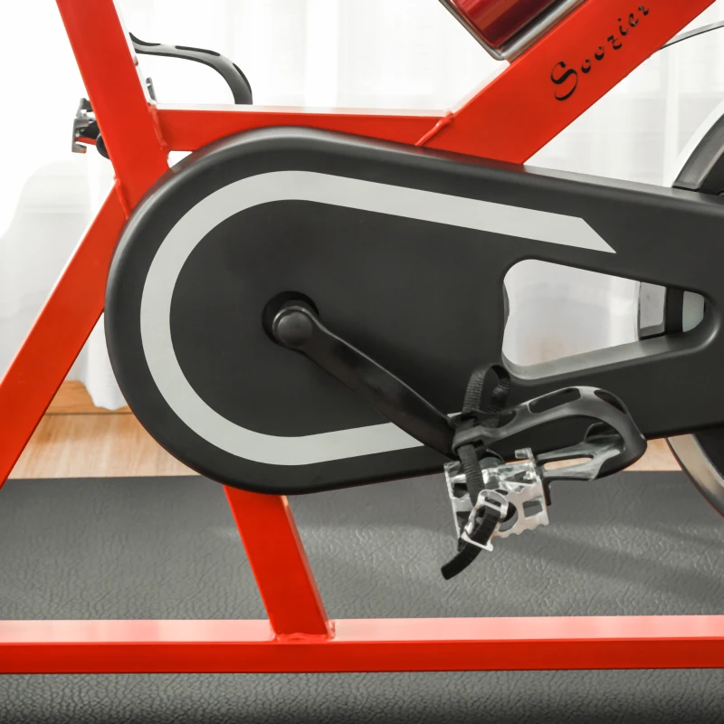 Soozier Upright Stationary Exercise Cycling Bike with LCD Monitor