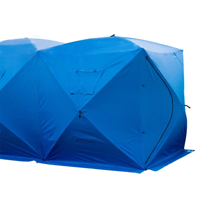 Outsunny Fishing Tent 5-8 Person Pop-up Ice Shelter Ice Fishing Tent Outdoor Portable