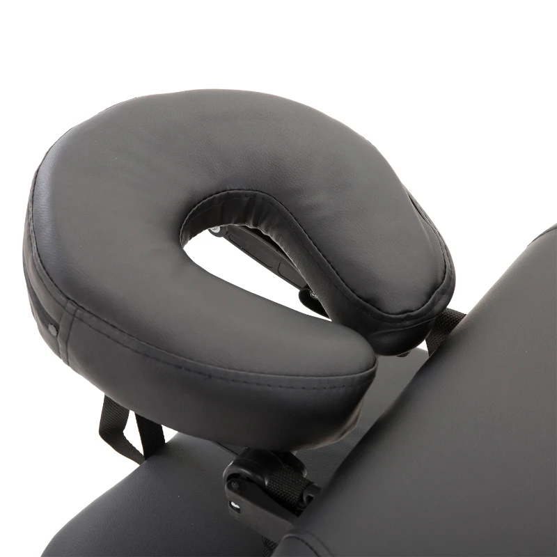 HOMCOM Portable Massage Table Massage Bed Couch Beauty Bed 2 Section Lightweight Portable Black