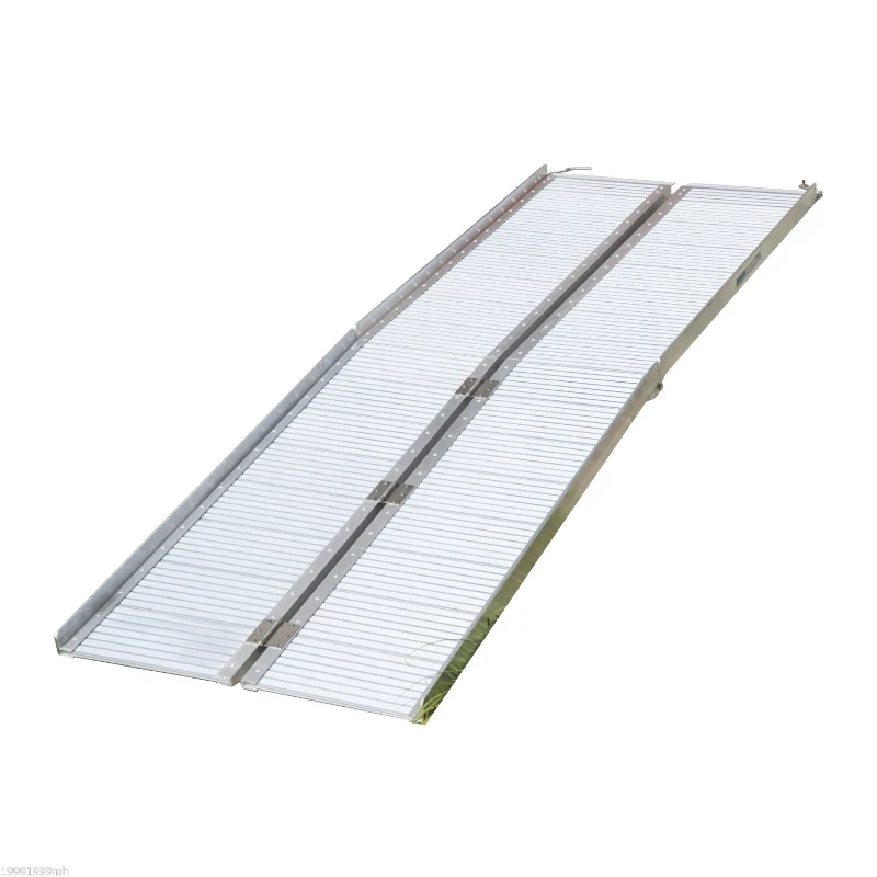 Homcom Portable Ramp 10.2ft Foldable Wheelchair Ramp Scooter Mobility Carrier Ramp, Aluminum Alloy