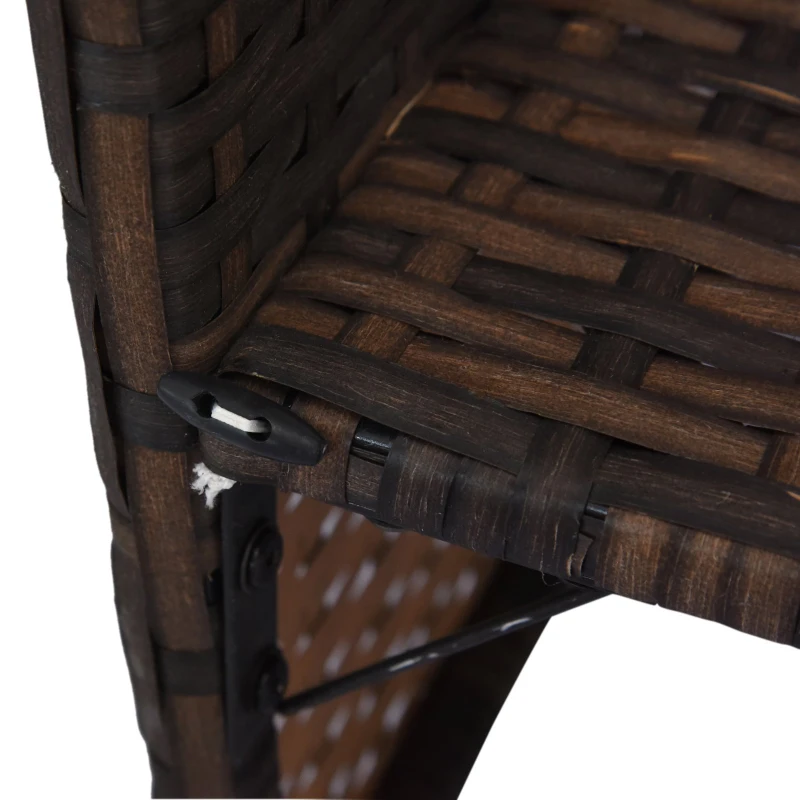 [Pick Up] Outsunny 3pcs Outdoor Rattan Wicker Sofa and Chaise Lounge Set with Cushion Garden Patio Furniture Brown and Beige