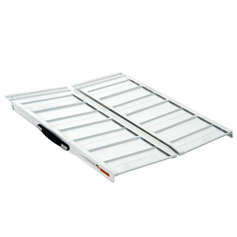 HOMCOM Portable Wheelchair Ramp 4ft Foldable Scooter Mobility Easy Access Carrier Ramp