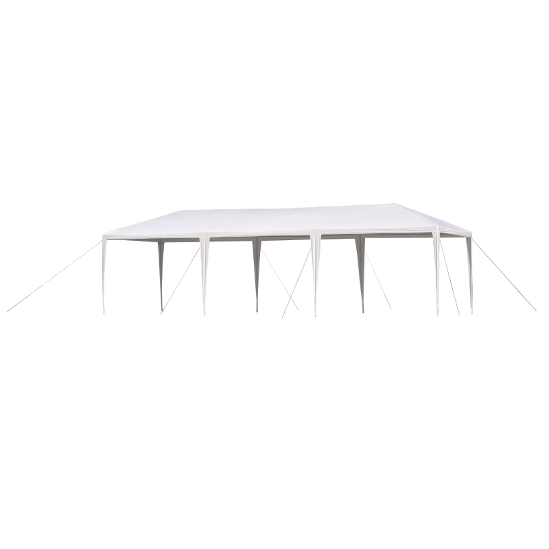 Outsunny Wedding Tent Portable Folding Garden Party Gazebo with 8 Walls Waterproof with PVC Coating UV Resistant  High Performance Polyester White