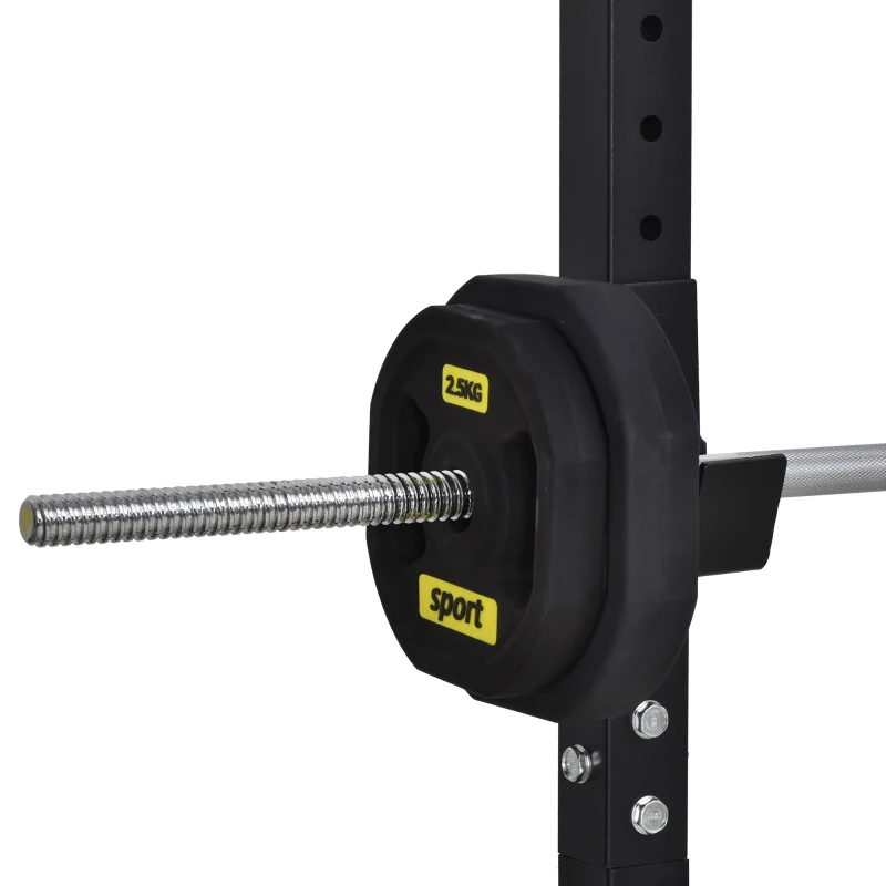 [Pick Up Only]Soozier Rogue Squat Rack Adjustable Power Squat Rack  Home Exercise Barbell Fitness Cage - Black