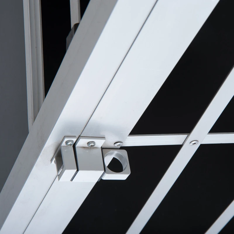 PawHut Dog Car Crate 36" Aluminum Dog Cage Pet Travel Tapered Roof Cat Transport Box Pet Kennel Playpen