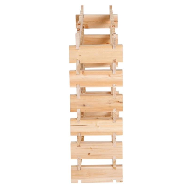 HOMCOM 72 Bottles Wood Wine Rack  Holder 6 Tier Stackable Storage Stand