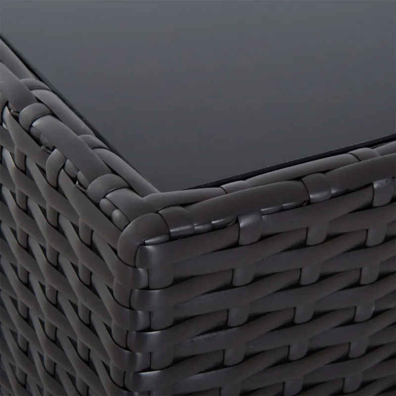 Outsunny 7Pcs Outdoor Rattan Wicker Sofa Patio Sectional Furniture Set w/ Coffee Table Cushioned Seat Garden w/ Cushion