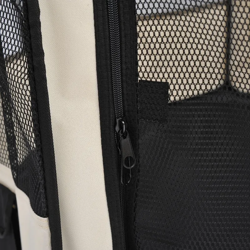 PawHut Puppy Playpen 49.2-inch Soft Pet Playpen Folding Tent Kennel Kitten Playpen Cat Dog Exercise Crate w/ Bag