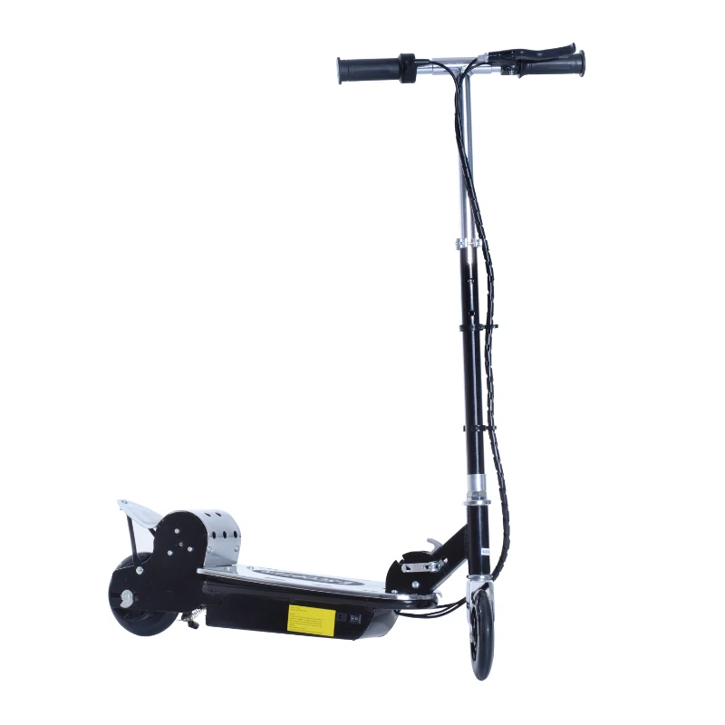 Qaba Electric Scooter Bike Adjustable Folding E Scooter Battery Powered Motorized Bike Black