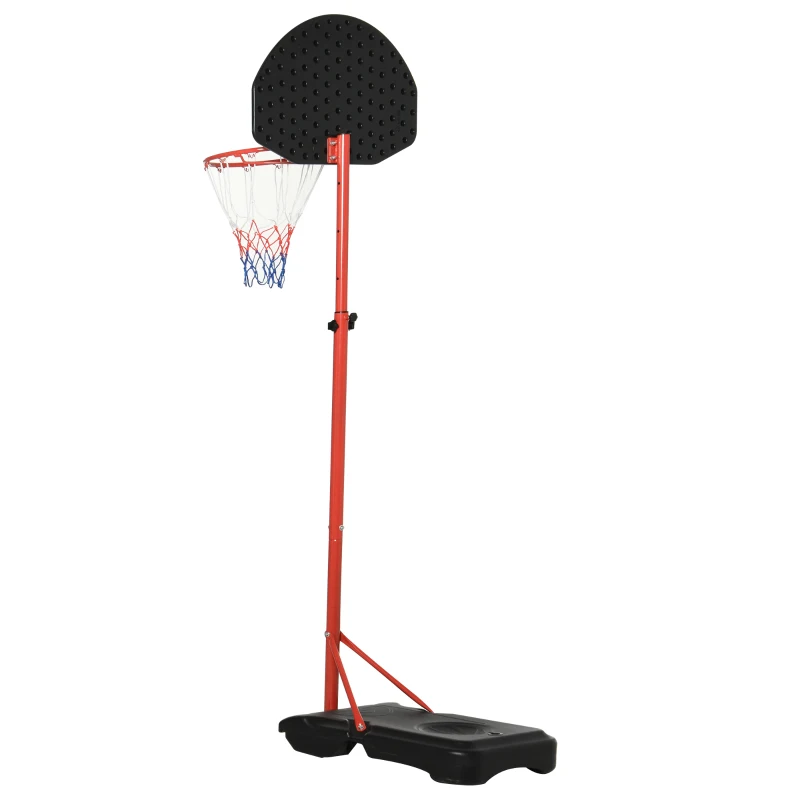 Soozier 6 Level Portable Adjustable Basketball Stand Backboard Hoop with Wheels & Net For Children