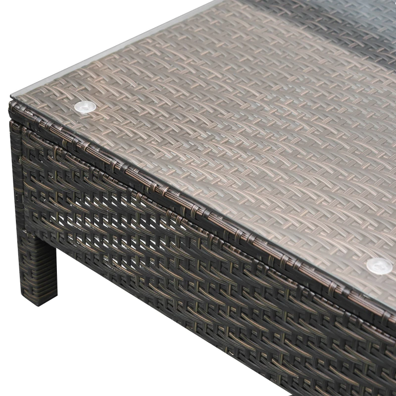 [Pick Up] Outsunny 9pc Rattan Wicker Furniture Lounger Set w/ Cushions