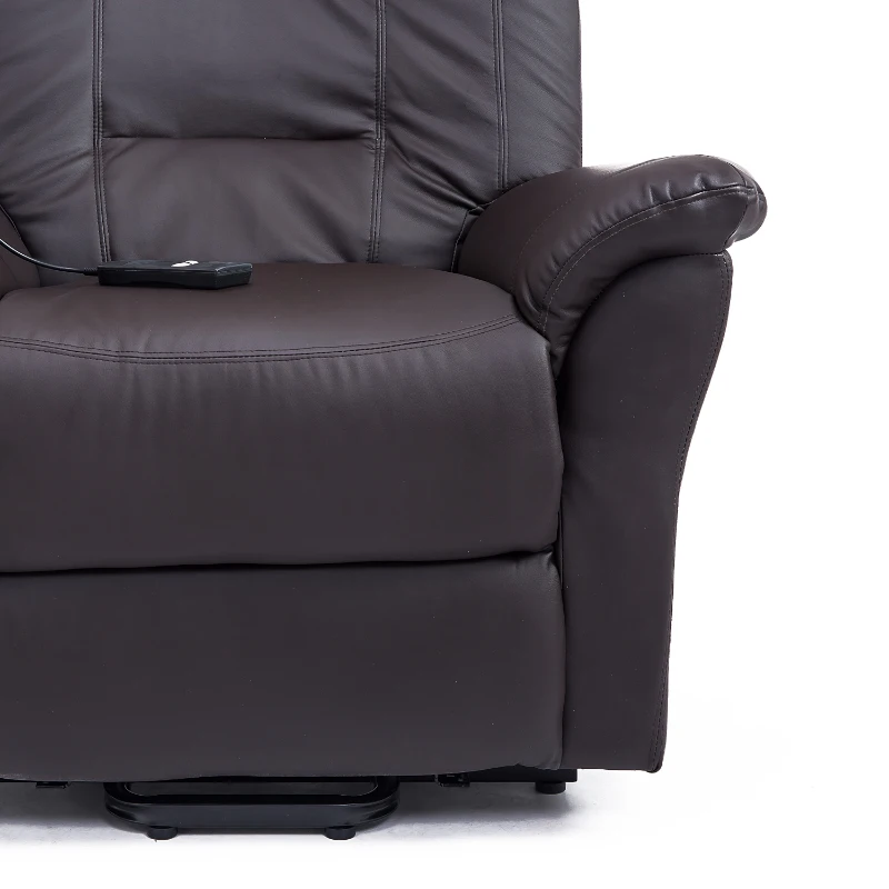 [Pick Up] HOMCOM Leathered Electric Lift Chair Elder People w/ Remote Brown