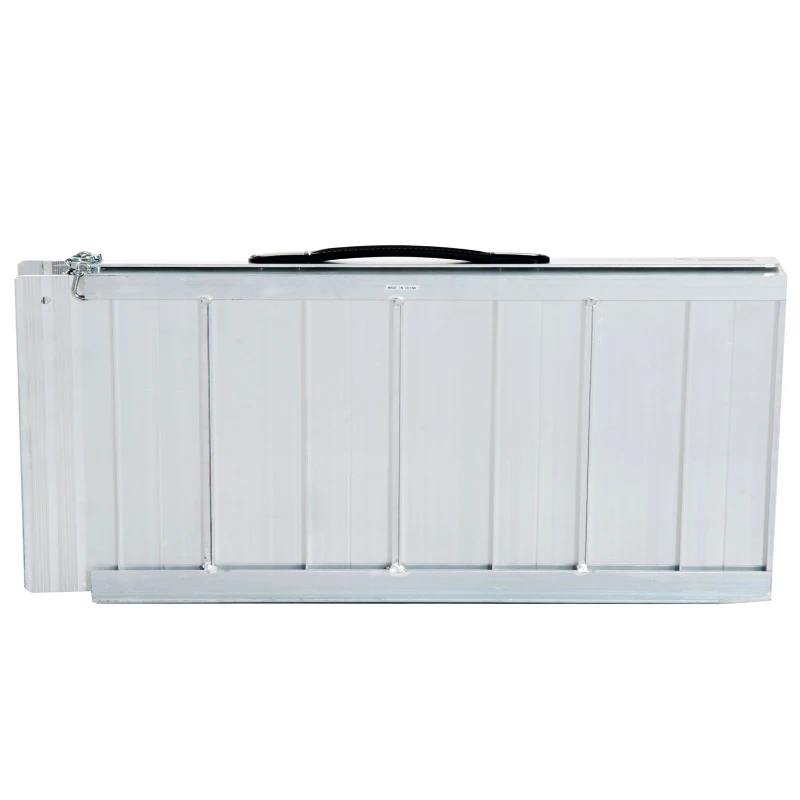 HOMCOM Portable Wheelchair Ramp 4ft Foldable Scooter Mobility Easy Access Carrier Ramp