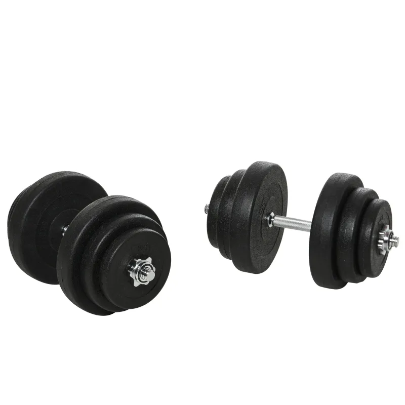 Soozier 88lbs Adjustable Dumbbell Set Weight Fitness Training Exercise - Black (pair)
