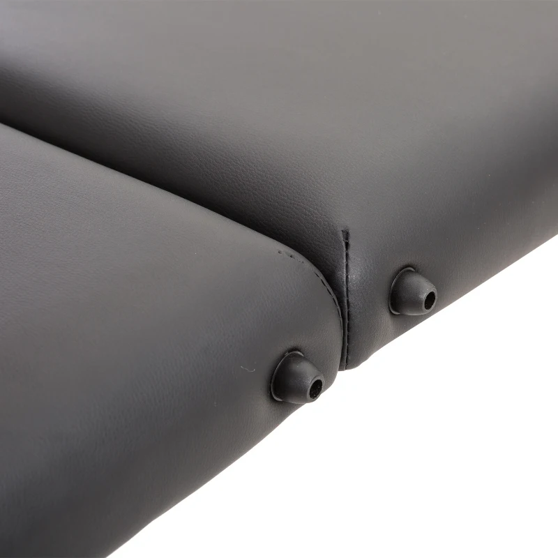 HOMCOM Portable Massage Table Massage Bed Couch Beauty Bed 2 Section Lightweight Portable Black