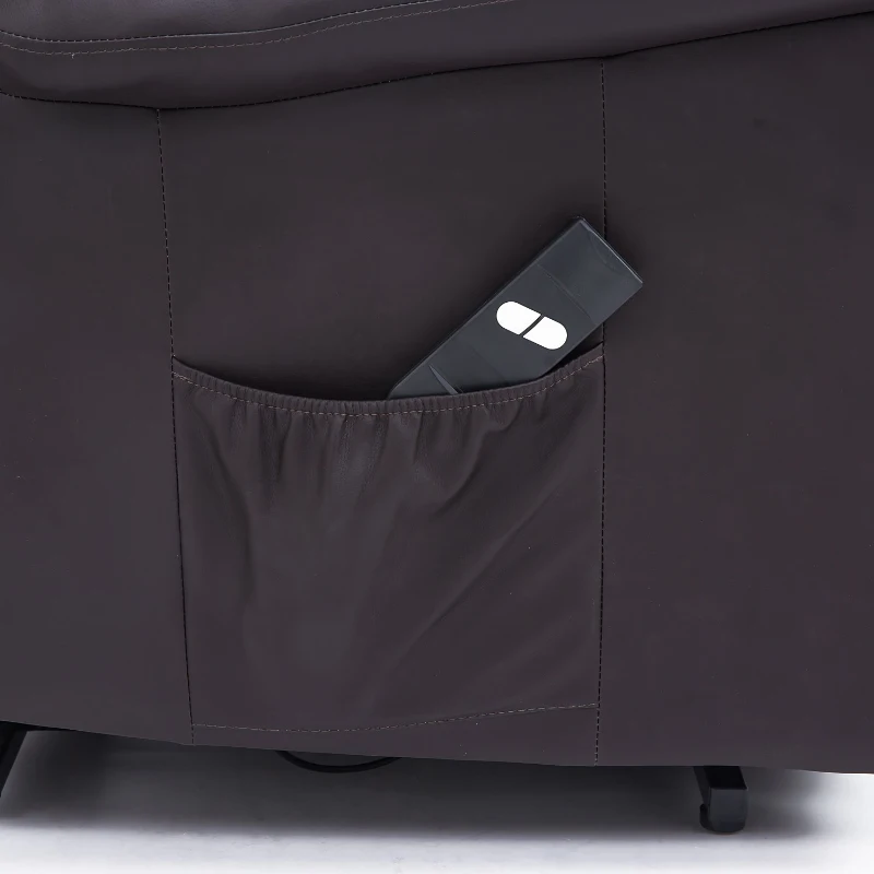 [Pick Up] HOMCOM Leathered Electric Lift Chair Elder People w/ Remote Brown