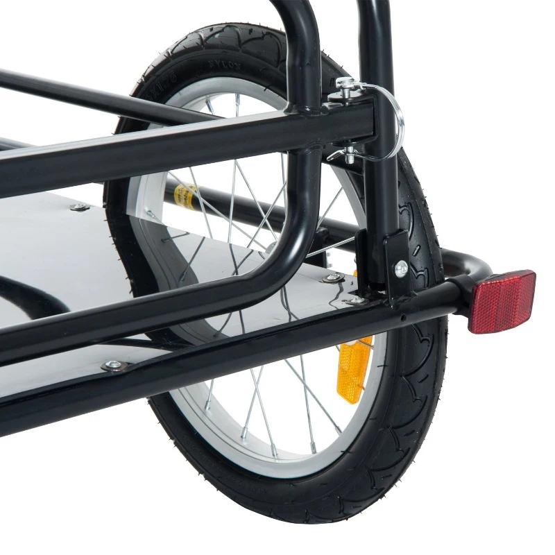 Aosom Cycle Utility Trailer Folding Bicycle Cargo Trailer Utility Bike Cart Carrier Garden Patio Tool New