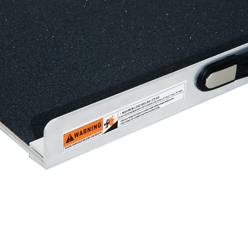 HOMCOM Portable Wheelchair Ramp 4ft Foldable Scooter Mobility Easy Access Carrier Ramp