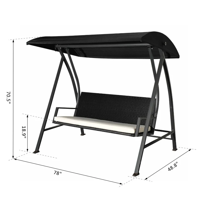 [Pick UP] Outsunny Outdoor Swing Chair w/ Canopy Outdoor Sling Hammock