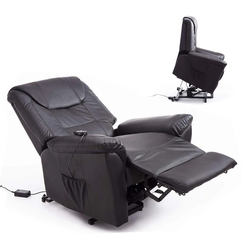 [Pick Up] HOMCOM Leathered Electric Lift Chair Elder People w/ Remote Brown