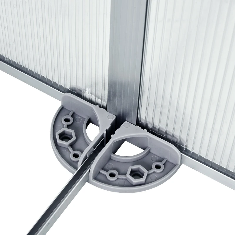 Outsunny 71" Aluminum Vented Cold Frame Greenhouse Box Raised Planter Bed Garden Easy Access Protector