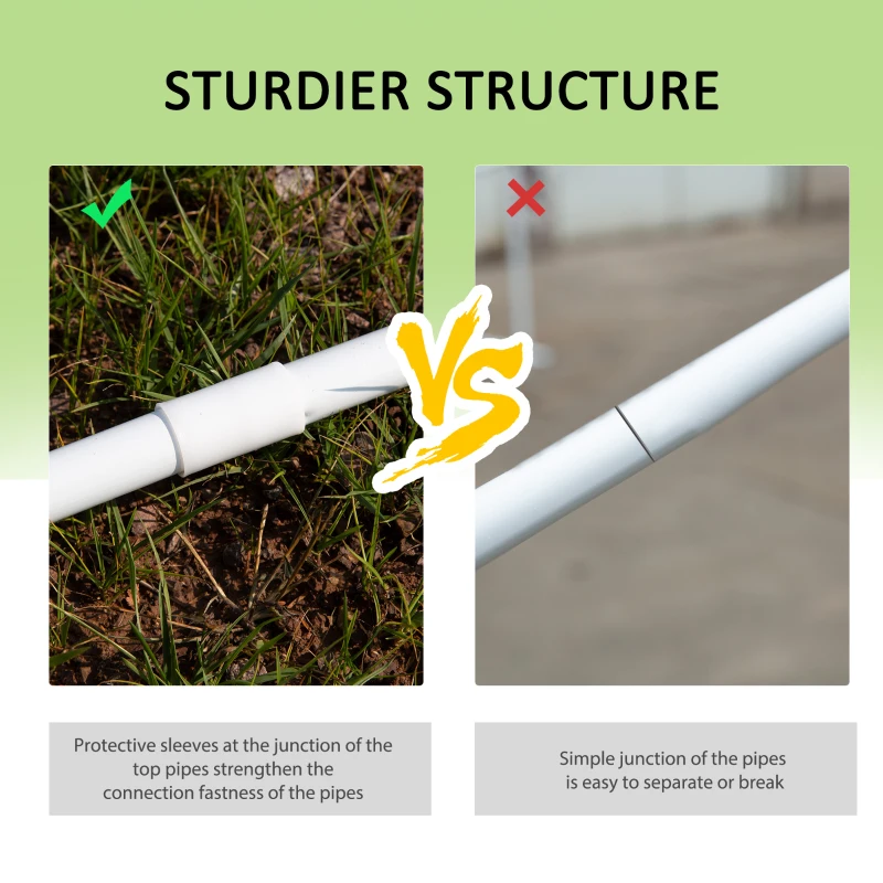 Outsunny Wedding Tent Portable Folding Garden Party Gazebo with 8 Walls Waterproof with PVC Coating UV Resistant  High Performance Polyester White