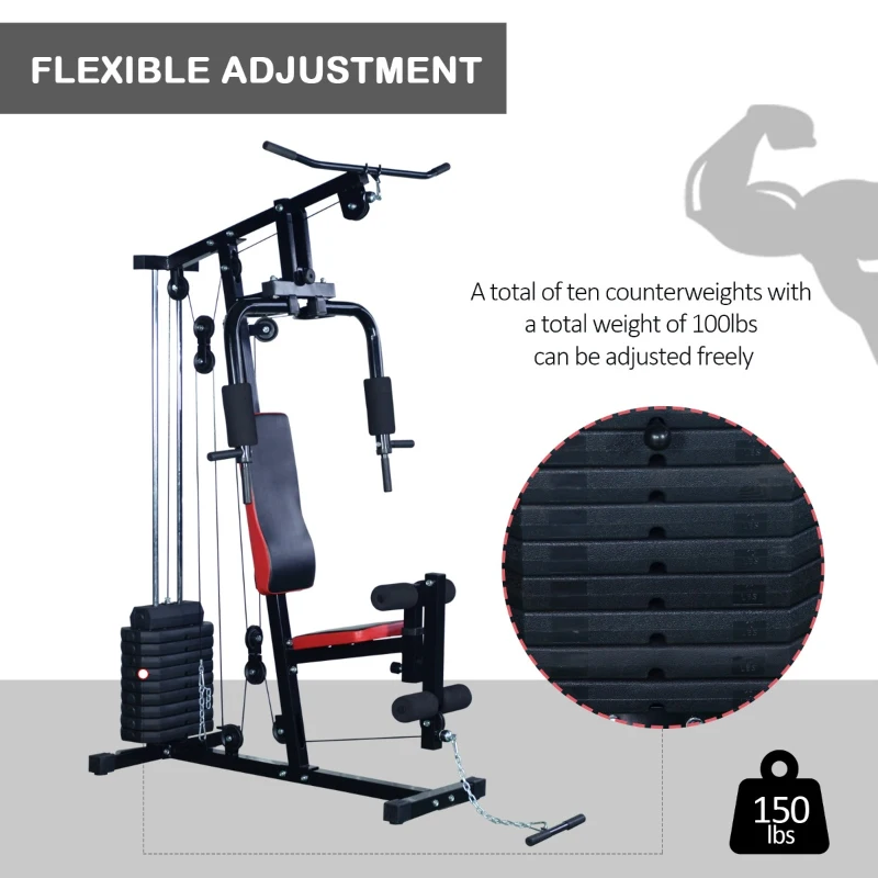 Soozier Body Strength Home Gym Heavy Duty Weight Training Bench Fitness Workout