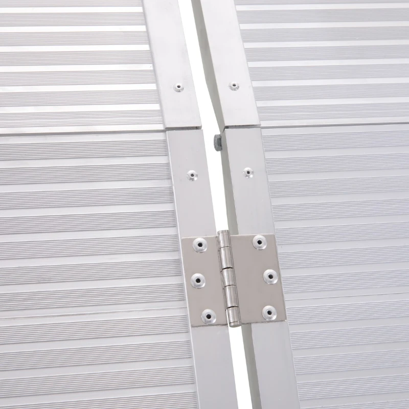 Homcom Portable Ramp 10.2ft Foldable Wheelchair Ramp Scooter Mobility Carrier Ramp, Aluminum Alloy