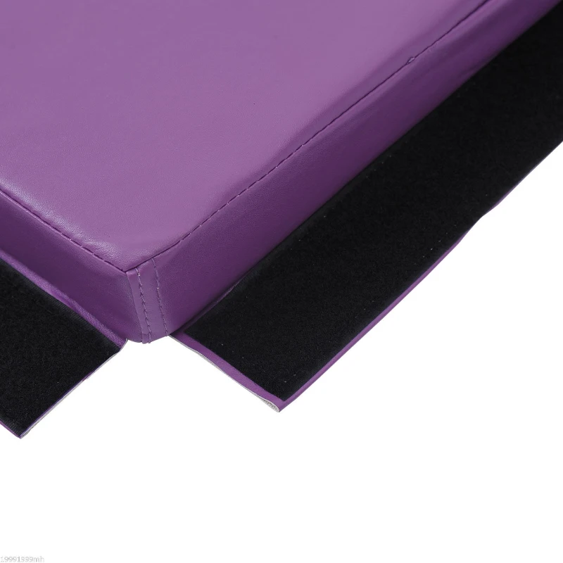 Soozier Tumbling Mats 4ftx10ftx2inch PU Leather Gymnastics Gym Mat Arts Folding Yoga Exercise Mat Pad 4 Panel Purple