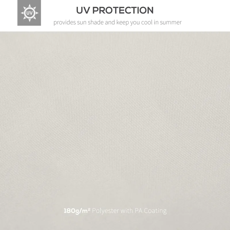 Outsunny Square2-Tier Gazebo Canopy Replacement Top Cover Water-resistant UV Protected Shade Protection (Cream White)