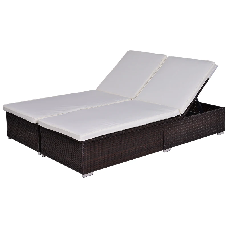 [Pick Up] Outsunny 9pcs Delux Outdoor Indoor Wicker Rattan Sofa Set Garden Furniture Lounger Chair Bed Pillow Table