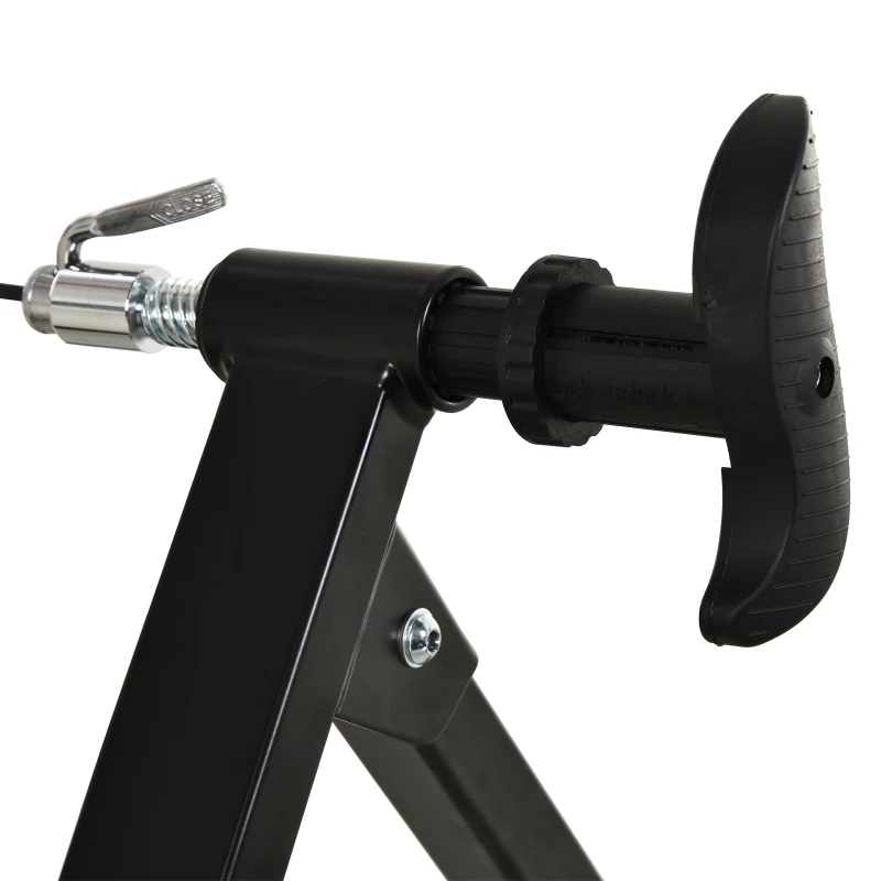 Soozier Indoor Bike Trainer Magnetic Bike Bicycle Trainer Stand 5 Level Resistance Folding Black