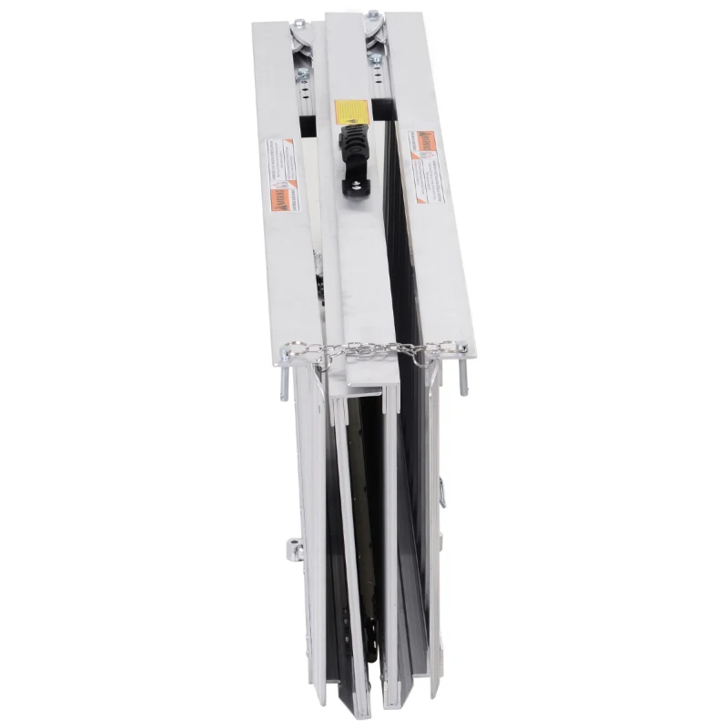 Homcom Portable Ramp 10.2ft Foldable Wheelchair Ramp Scooter Mobility Carrier Ramp, Aluminum Alloy