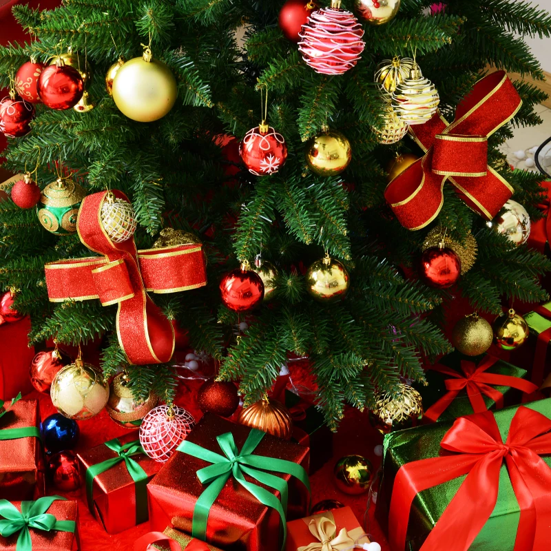 [Pick Up] HOMCOM 6.9ft Artificial Christmas Tree Xmas Tree Holiday Decor w/ Metal Stand 865 Branch Tips Green