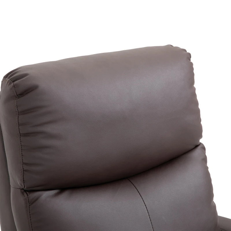 HOMCOM Lift Chair Recliner 8- Point Massage Sofa Electric Power Lift Recliner Over Padded PU Leather W/ Remote Controllers